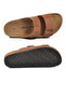 Tan Double Striped Lightweight Day Men's Slipper Pc-7543 m - 5