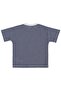 Horizontal Wave Pattern Striped T-Shirt for 2-5 Years Old - Navy Blue 3-4 Years Old - 2