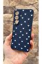 Samsung Galaxy S26 Compatible Mini White Heart Patterned Silicone Shock-Absorbing Classic Protected Rubber Case - 3
