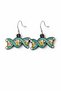 Dna Spiral Design Dangle Earrings – Molecule Patterned Metal Women's Earrings - 2