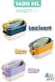 1400 ml Two Layers Three Compartments Stainless Steel Lunch Box New Generation Lunch Box - with Spoon and Fork -1400462 - 6