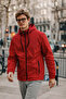 Men's Pocketed Elite Comfort Lined Red Raincoat & Windbreaker - 2