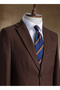 Brown Houndstooth Pocket Italian Style S Slim Fit Classic Men's Blazer Jacket - 3