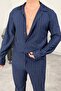 Men's Striped Crepe Set