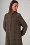 Guipure and Denim Detailed Long Dress 2026 Khaki Green - 5
