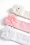 3-Piece Knee Socks Set, Washable, Perfumed, Cotton Pieces, Soft Design - 3