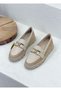 D26Ya-7680 Buckle Detail Genuine De Leather cm Padded Sole Loa Loafers Shoes Women - 2