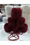 Knitting Yarn Soft Rabbit Hair Color Burgundy Net 600Gr - 2