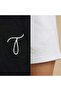 Lıvo Oversized T-Shirt Shorts Set Embroidered Cotton Piece Comfortable Cut Casual Two-Piece Set - 4