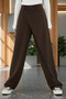 X Nurbeli Black Women's Button Closure Asymmetrical Design Palazzo Pants - 2