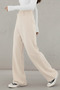 X Nurbeli Black Women's Button Closure Asymmetrical Design Palazzo Pants - 3