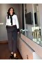 Black carrot cut belted trousers
