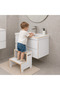 Momo Wooden Step Stool Children's Bathroom Wc Sink Ladder Riser Educational Non-Slip Montessori White