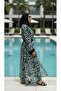 Hijab Ethnic Patterned Tesettür Swimsuit Set Kimono Pareo Set of 4 - 7