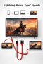 مجموعة عرض لوحة ذكية متوافقة مع HDMI لنقل الصور والصوت من نوع Typec Lightning Micro - 2