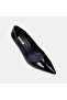 Women's Black Pointed Toe Classic Patent Leather Leather Stiletto - 7