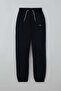 Boy's Sweatpants with Emblem Detail and Lacing Accessories, Ages 5-9, Navy Blue