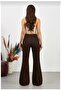 High-Waist Stretch Fabric Flare Jeans - 2