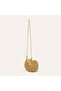 Women's Beige Color Sea Shell Mini Straw Shoulder Bag - 2