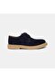 Men's Navy Blue Lace-Up Suede Classic Shoes - 2