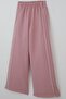 Girl's Sweatpants with Double Sides Piped Pocketed and Slit Cuffs, 9-14 Years Old, Rose Brown - 3