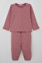 Baby Girl Pajama Set Elma Patterned 9 Months-3 Years, Dried Rose