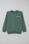Boy's Tracksuit Set with Back Print Detail Pocketed Ages 7-12, Petrol Green - 2