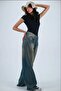 Retro Style Baggy Jean Pants - 4