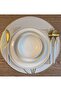 FABRICWORKS Ginkgo Leaf Round Placemat Set of 4 – 38 cm Decorative Table Mat - 4
