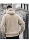Hooded 3 İplik Ş Brushed Inside Sweatshirt Unisex Thick Fabric Winter Hoodie Relaxed Fit Daily Sports - 3