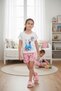 - Girls Night Pajama Set – Short Sleeve Cotton Blend Sleepwear, Red & Blue, 2–6 Years - 2