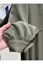 Aylan Gold Buttoned Bolero Hidden Buttoned Belt Piece Dress-Mf1800.1 Khaki - 6