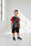 - -Boys Night Pajama Set – Short Sleeve Sleepwear, Red & Black, 2–6 Years - 3