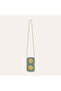 Women's Blue Straw Floral Shoulder Bag