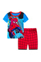 - -Boys Night Pajama Set – Short Sleeve Sleepwear, Blue & Red, 2–6 Years - 2