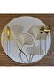 FABRICWORKS Ginkgo Leaf Round Placemat Set of 4 – 38 cm Decorative Table Mat - 3