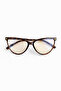 2-Pack Leopard Black Cat Eye Bone Transparent Women Men Unisex Blue Light Protection Screen Glasses Eyewear - 8