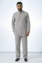Gray Wide Fit 100% Cotton Muslin Men's Hajj and Umrah Set - Elegant Collar, Long Sleeves, Anti-Sweat, Comfortable - 4