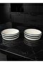 Modern Rhythm Series Black Striped 2-Piece Serving and Presentation Bowls Ceramic 14 cm Presentation Serving Bowls - 5