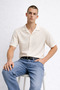 Men's Patterned Stretchy Cotton Pack White Loose Shirts - 6