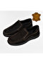 Men's Black Genuine Leather Daily Laceless Comfortable Casual Shoes Vdz03006 - 6