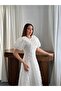 Women's Rose Detailed Special Design Dress - 4