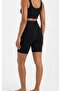 Black High Waist Laser Cut Boxer Shorts Invisible Anti-Slip Gathering Silicone Corset - 3