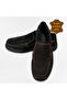 Men's Black Genuine Leather Daily Laceless Comfortable Casual Shoes Vdz03006 - 4