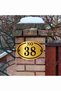 Wall - Door - Garden - Building - Villa - Number Plate 25X15 cm Outdoor - Gold - 2