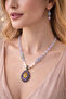 All Handmade Necklace and Earring Set with Amethyst and Real Pearl, Agate, Hematite, and Citrine Natural Stones