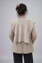 Striped Patterned Reversible Knitwear Office Shawl - 2