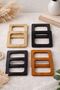 12X12 cm Wooden Square Bag Handle – Natural Wooden Ring for Knitting Bag (2 Pieces) - 3