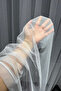 1-2 Seyrek Pi̇le Desensi̇z Kar Beyaz Tü Sheer Curtain Full Flat White Wrinkle-Free Ready-To-Use Cornice Suitable for Cornices - 6