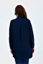Maternity Pocketed Tunic Shirt, Linen Viscose Blend Fabric, Collar and Cuff Button Detailing - 5